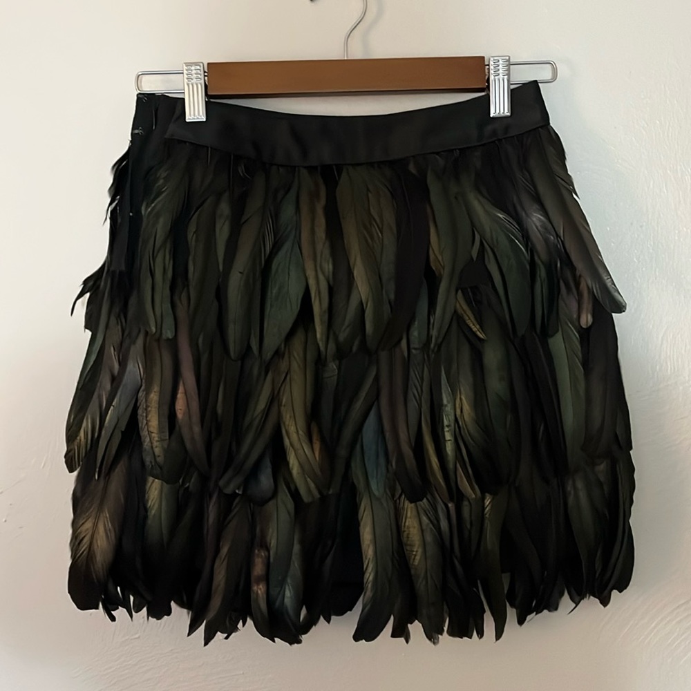 Express Metallic Feather Skirt Size 0